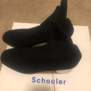 Proenza Schouler Womens Black Ankle Sock Boot Shoes 38.5 NEW In BOX
